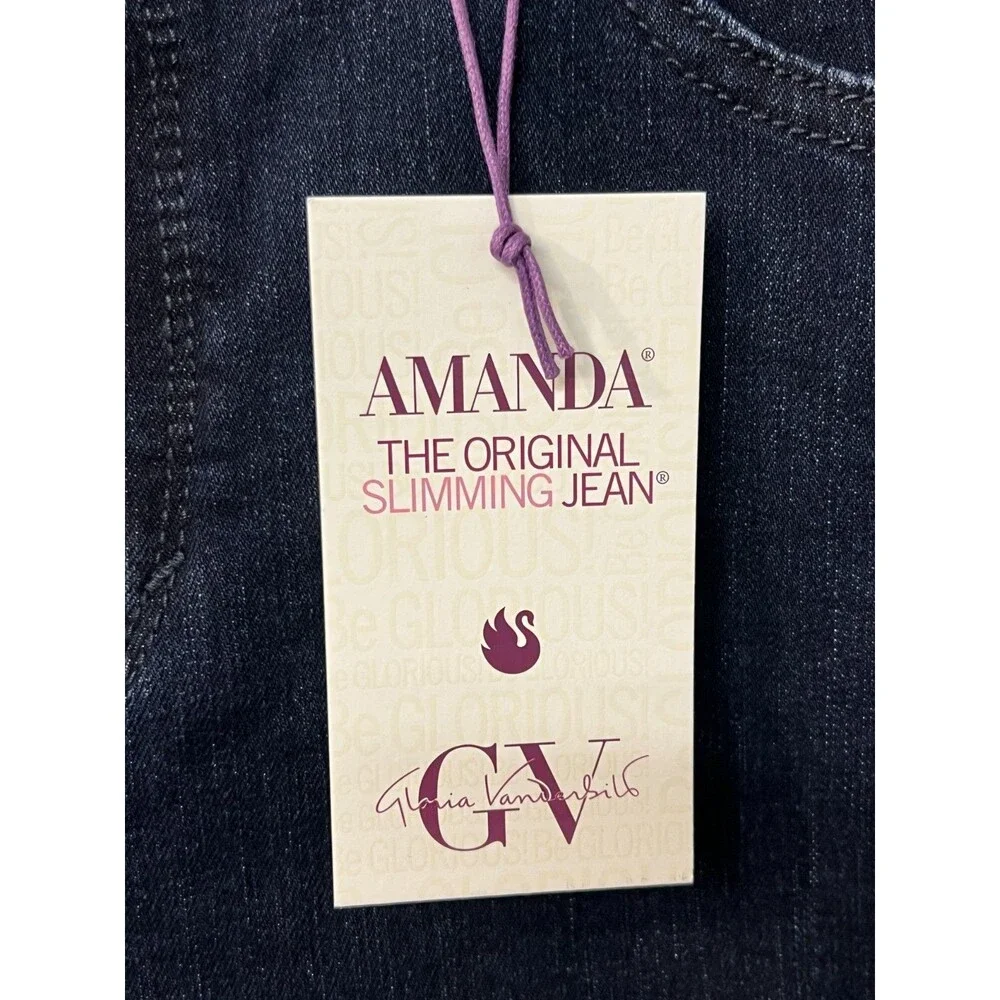 Gloria Vanderbilt Amanda Jeans NWT Women’s Portland Dark Wash Slimming GV 12 - Picture 3 of 7